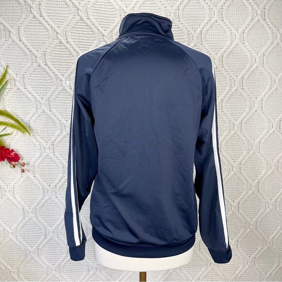 OLD NAVY | Navy Blue Raglan Long Sleeve Zip-Up 2 Striped Details Sweatshirt - Picture 5 of 10